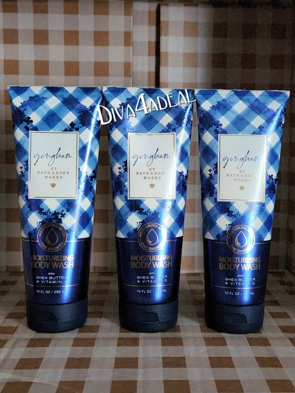 3x Bath & Body Works GINGHAM Body Wash Collection Set Lot Bundle